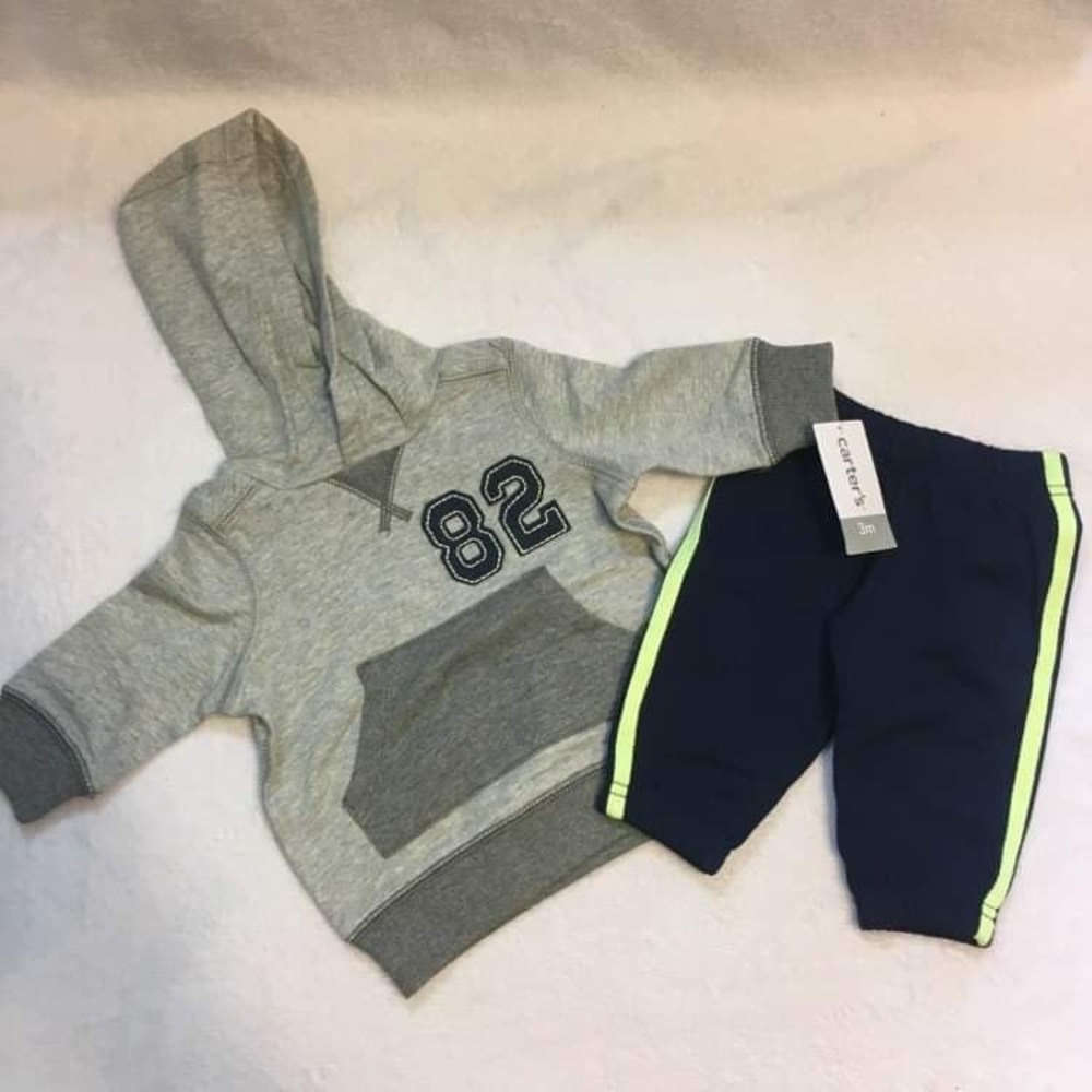 New with tags carters baby boys sweatsuit outfit 3m